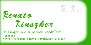 renato kinszker business card